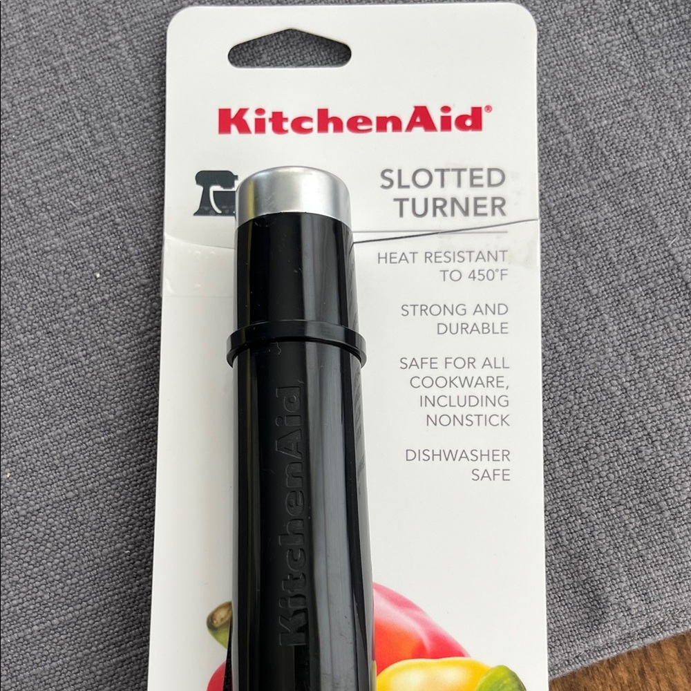 KitchenAid Charcoal Slotted Turner - Picture 2 of 4